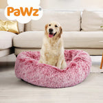 Pawz Pet Dog Calming Bed Cat Warm Soft Plush Round Washable Removable Cover Pink
