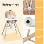 Bopeep Baby High Chair 6-In-1 Removable Seat and Trays Adjustable Height Pink