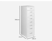 Levede Office Cabinet  8 Drawer Drawers Storage Cabinets Steel Rack Home White