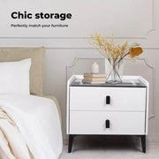 Levede Smart Bedside Table Side Drawer Phone Wireless Charging USB Port Speaker