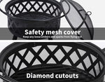 Moyasu Fire Pit BBQ Grill Fireplace Outdoor Portable Camping Heater Patio Garden