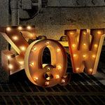 Metal Number/Alphabet LED Letter Lights Light Up  Hanging Marquee Decor