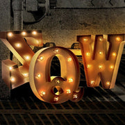Metal Number/Alphabet LED Letter Lights Light Up  Hanging Marquee Decor