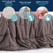 Dreamz Weighted Blanket Adults Size Deep Relax Sleeping Heavy Gravity 9KG