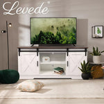 Levede TV Cabinet Entertainment Unit Stand Wooden Table Sliding Barn Door 150CM