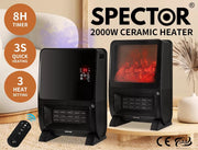 Spector Electric Heater Portable Fast Heating Tower Heaters Remote Control Timer