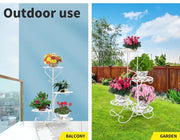 Levede Plant Stand Outdoor Indoor Metal Flower Pots Rack Corner Planter Shelf