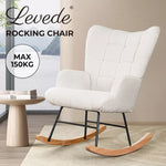 Levede Rocking Chair Nursery Rocker Accent Tub Boucle Armchair Lounge Fleece