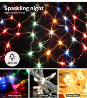 Emitto LED String Fairy Lights Net Mesh Curtain Wedding Party Xmas Decor Outdoor