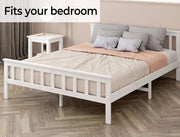 Levede Wooden Bed Frame Single Size Mattress Base Timber Trey bed-Natural Single