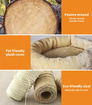 Pawz 130cm Cat Tree Toy Scratching Post Board Scratcher Tower Condo Wooden House