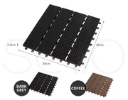 Marlow x10 Floor Tiles Plastic Decking Garden Indoor Outdoor Backyard Home Decor