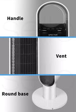 Spector Tower Fan Portable Oscillating Remote Control LED Display Timer Ionizer