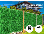 Marlow Artificial Hedge Grass Boxwood Garden Green Wall Mat Fence Outdoor x10