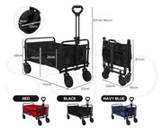 Lambu Camping Trolley Cart Foldable Picnic Wagon Utility Outdoor Garden Trailer