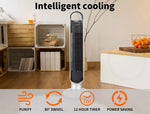 Spector Tower Fan Portable Oscillating Remote Control LED Display Timer Ionizer