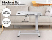 Levede Standing Desk Height Adjustable Sit Stand Over Bed Laptop Table Shelf USB