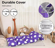 Dreamz Foldable Mattress Kids Pillow Bed Cushion Sofa Chair Lazy Couch 224x81cm