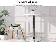 Levede Bar Table Swivel Gas Lift Counter Dining Furniture Cafe Outdoor White