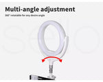 12'' LED Ring Light with Tripod Stand Phone Holder Dimmable Selfie Studio Lamp