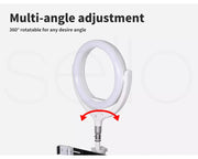 12'' LED Ring Light with Tripod Stand Phone Holder Dimmable Selfie Studio Lamp