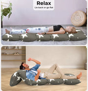 Dreamz Foldable Mattress Kids Pillow Bed Cushion Sofa Chair Lazy Couch 190x66cm