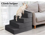 Pawz Pet Ramp Memory Foam Dog Cover Stairs Portable Cat Ladder For Bed 4 Steps