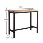 Levede High Bar Table Vintage Industrial Solid Wood Kitchen Cafe Desk 120X50CM