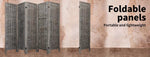 Levede 4 Panels Partition Room Divider Foldable Privacy Screen Rattan 170X160CM