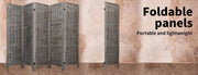 Levede 4 Panels Partition Room Divider Foldable Privacy Screen Rattan 170X160CM