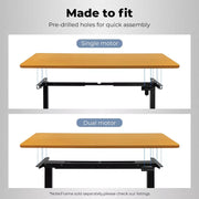 Levede Desktop For Motorised Adjustable Desk Electric Sit Stand Table 120X60CM
