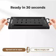 Levede Camping Table Portable Desk With BBQ Grill Folding Outdoor Steel Rack