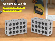 Traderight 123 Block Set 1-2-3 Blocks 23 Holes Machinist Woodworking Workshop
