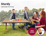 Levede Folding Camping Table Chair Set Portable Picnic Outdoor Egg Roll BBQ Desk