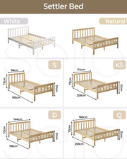 Levede Wooden Bed Frame Single Size Mattress Base Timber Trey bed-Natural Single