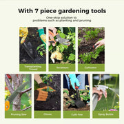 7pcs Garden Tool Set Gardening Tools Kit Hand Shovel Plant Rake Mini Succulent
