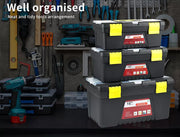 Traderight Tool Storage Set Tool Box 3 PCS Lock Organiser Portable Handle Garage