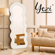 Yezi Full Length Mirror 1.6m Floor Standing Flannel Wavy Framed Dressing Makeup
