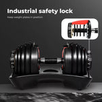 Centra 24kg Adjustable Dumbbell Single Weight Plates Home Gym Fitness Exercise