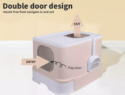Pawz Cat Litter Box Fully Enclosed Kitty Toilet Trapping Odor Control Basin