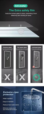 Levede Shower Screen Screens Door Seal Enclosure Glass Panel Frameless Pivot