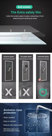 Levede Shower Screen Screens Door Seal Enclosure Glass Panel Frameless Pivot