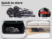 Pawz Pet Stroller Pram Dog Carrier Trailer Strollers 4 Wheels Foldable Large