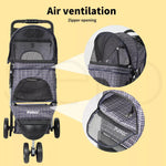Pawz Large Pet Stroller Dog Cat Carrier Travel Pushchair Foldable Pram 3 Wheels.