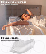 Dreamz 2x Natural Latex Pillow Removable Cover Memory Down Luxurious B-shape