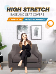 Couch Sofa Seat Covers Stretch Protectors Slipcovers 1 Seater Chocolate