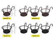 Levede 1x Flower Holder Plant Stand Hanging Pot Basket Plant Garden Wall Storage