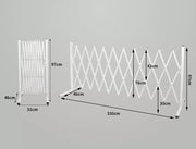 Garden Security Fence Gate Expandable Barrier Safety Aluminum Indoor Outdoor Pet
