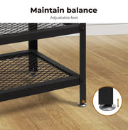 Levede 3-Tier Shoe Rack Bench Storage Cabinet Organisers Industrial Steel 100cm