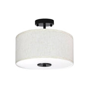 Emitto Led Ceiling Light Modern Bedroom Pendant Lights Linen Shade Flush